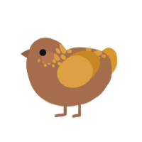 (unnamed), a brown and orange chicken with a neck-speckle pattern