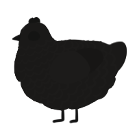 A sable chicken with a lace pattern