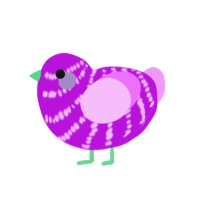 (unnamed), a amethyst and lavender chicken with a bar pattern