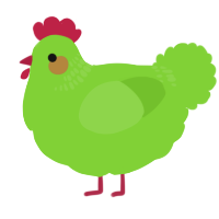 A grass chicken with a neck-band pattern
