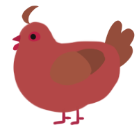 A red and russet chicken