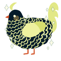 A tumblr and lemon chicken with a lace pattern