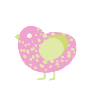 (unnamed), a pink and lemon chicken with a speckle pattern