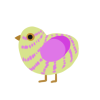 (unnamed), a lemon and orchid chicken with a bar pattern