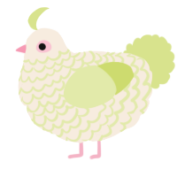 A cream and lemon chicken with a lace pattern