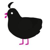 A black chicken
