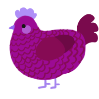 A plum and wine chicken with a lace pattern