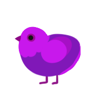 (unnamed), a violet and amethyst chicken with a head pattern