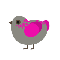 (unnamed), a ash and fuchsia chicken with a neck-speckle pattern