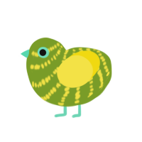 (unnamed), a chartreuse and yellow chicken with a bar pattern