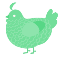 A spring chicken with a lace pattern