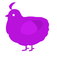 A amethyst chicken