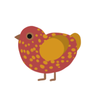 (unnamed), a red and ochre chicken with a speckle pattern