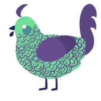 A spring and overcast chicken with a double-lace pattern