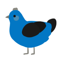 A sapphire and sable chicken