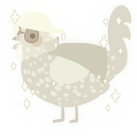 A mist chicken with a speckle pattern