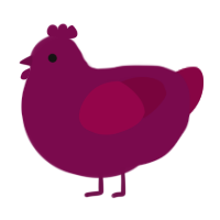 Valentine, a wine and maroon chicken