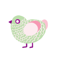 (unnamed), a gluppy and rose chicken with a lace pattern