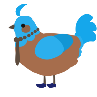 A brown and sky chicken with a head pattern