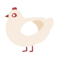 A cream chicken