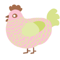 A rose and lemon chicken with a lace pattern