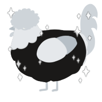 A sable and mist chicken with a head pattern