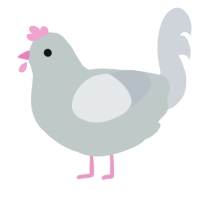 A silver and mist chicken