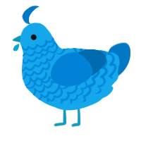 A sky and sapphire chicken with a lace pattern