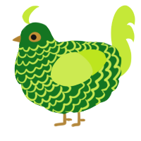A leaf and lime chicken with a lace pattern