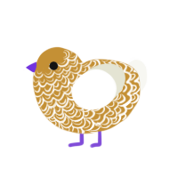 (unnamed), a gold and white chicken with a double-lace pattern