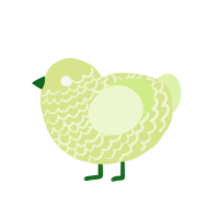 A lemon and apple chicken with a lace pattern