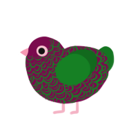 (unnamed), a wine and leaf chicken with a double-lace pattern