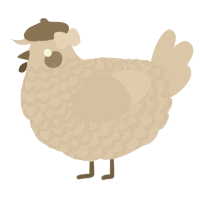 A wine and olive chicken with a lace pattern