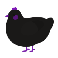 A sable chicken