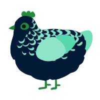 A tumblr and mint chicken with a half-lace pattern