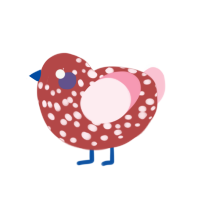 (unnamed), a red and rose chicken with a speckle pattern