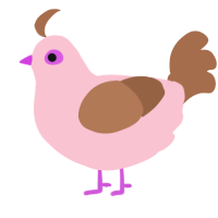 A rose and brown chicken