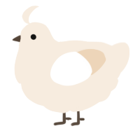 A cream chicken
