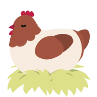 A cream and russet chicken with a head pattern
