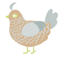 A beige and silver chicken with a lace pattern
