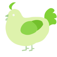 A apple and grass chicken