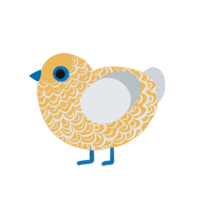 (unnamed), a honey and mist chicken with a double-lace pattern