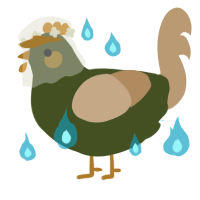 Musika, a olive and beige chicken