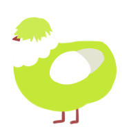 (unnamed), a lime and white chicken with a head pattern