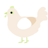 A cream chicken