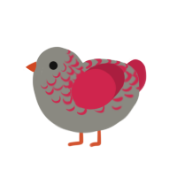 (unnamed), a ash and crimson chicken with a half-lace pattern