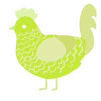 A lime and lemon chicken with a lace pattern