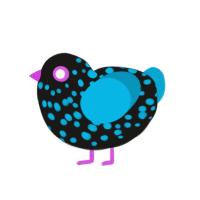 (unnamed), a sable and cerulean chicken with a speckle pattern