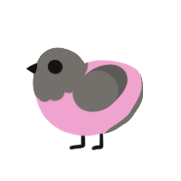 (unnamed), a pink and grey chicken with a head pattern