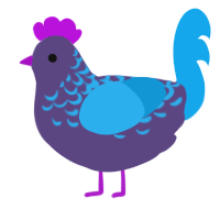 A overcast and sky chicken with a half-lace pattern